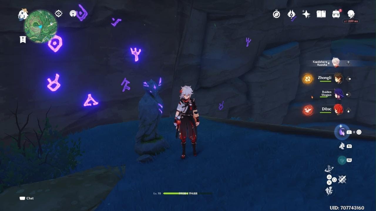 Mt. Kanna Carving Symbols Puzzle on Tsurumi island (Genshin impact