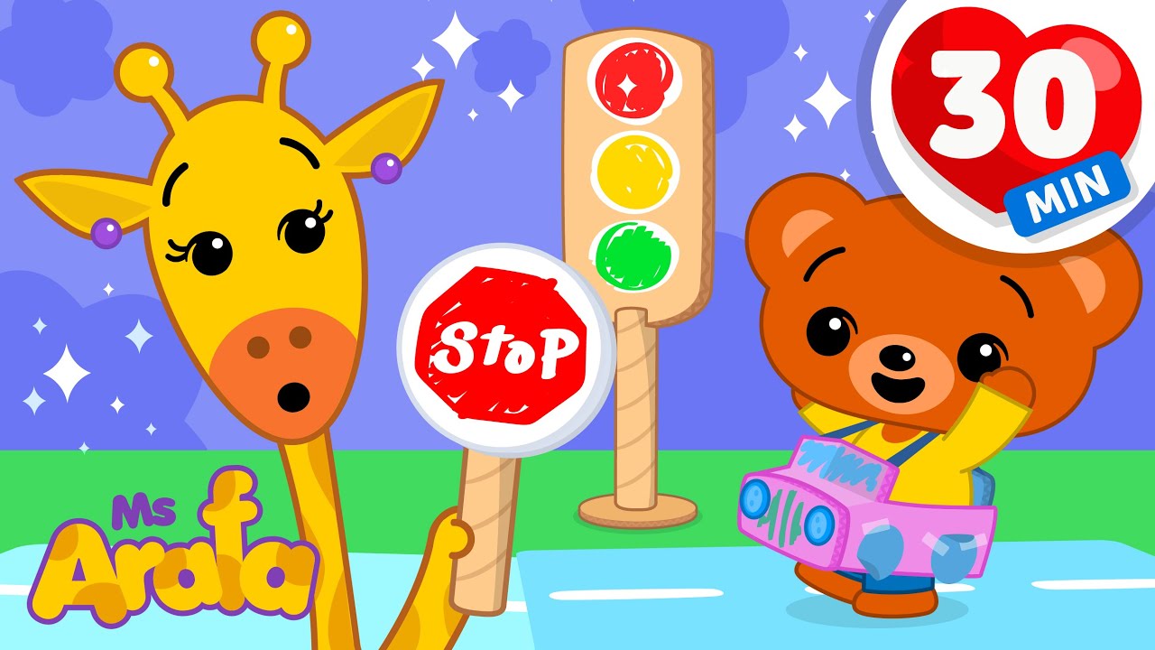 🚦Red Light, Green Light 🚨 Learning at School is Fun | Songs For Kids ♫ Plim Plim - The Kindness Hero