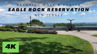 [4K] Refreshing Walk and Sunset| NJ Eagle Rock Reservation| NYC Skyline View| USA