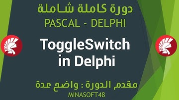 083 PASCAL AND DELPHI TUTORIAL - ToggleSwitch in Delphi