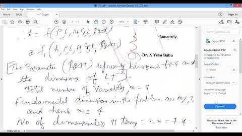 Heat Transfer -Dimensional analysis applied to Free convection heat transfer.