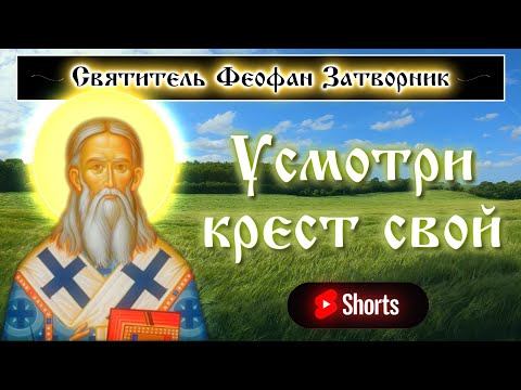 УСМОТРИ КРЕСТ СВОЙ ☦️ Святитель Феофан Затворник #shorts