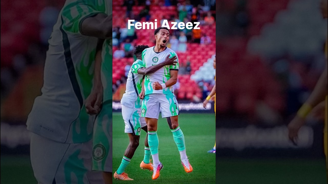 Femi Azeez 2nd goal for Nigeria Excellent goal. Brilliant player. Dream Eagles debut for Femi Azeez