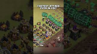 FASTEST Attack EVER in Clash of Clans #shorts #clashofclans #coc #clashofclansmemes