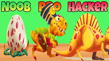 Noob vs Pro vs Hacker 💥🛡️ – Dino Bash Epic Defense Battle!
