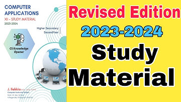 12th computer applications revised edition full study material 2023 -2024