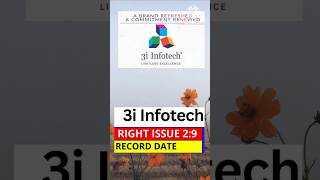 3I Infotech Share Rights Issue Details
