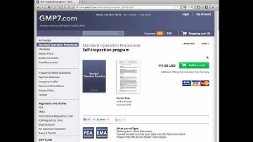 Self-Inspection Program - GMP SOP - Standard Operation Procedure