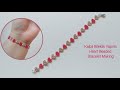 Boncuk Kalp Bileklik Yapımı || Beaded Heart Bracelet Making only seed beads