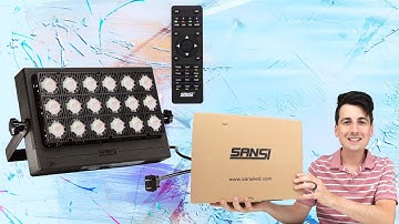 SANSI 100W RGB LED Flood Light w/ Plug & Remote Control Setup Review