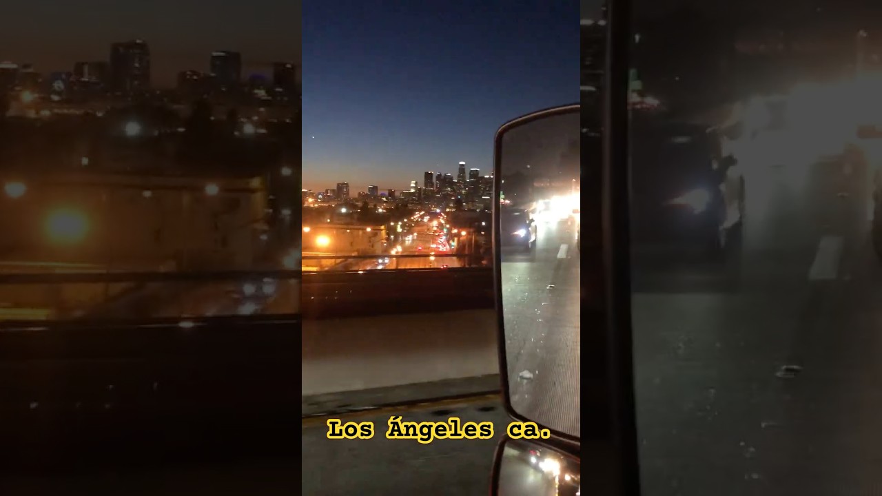 Los Ángeles nocturno desde un camión!! mítica y caótica city..
