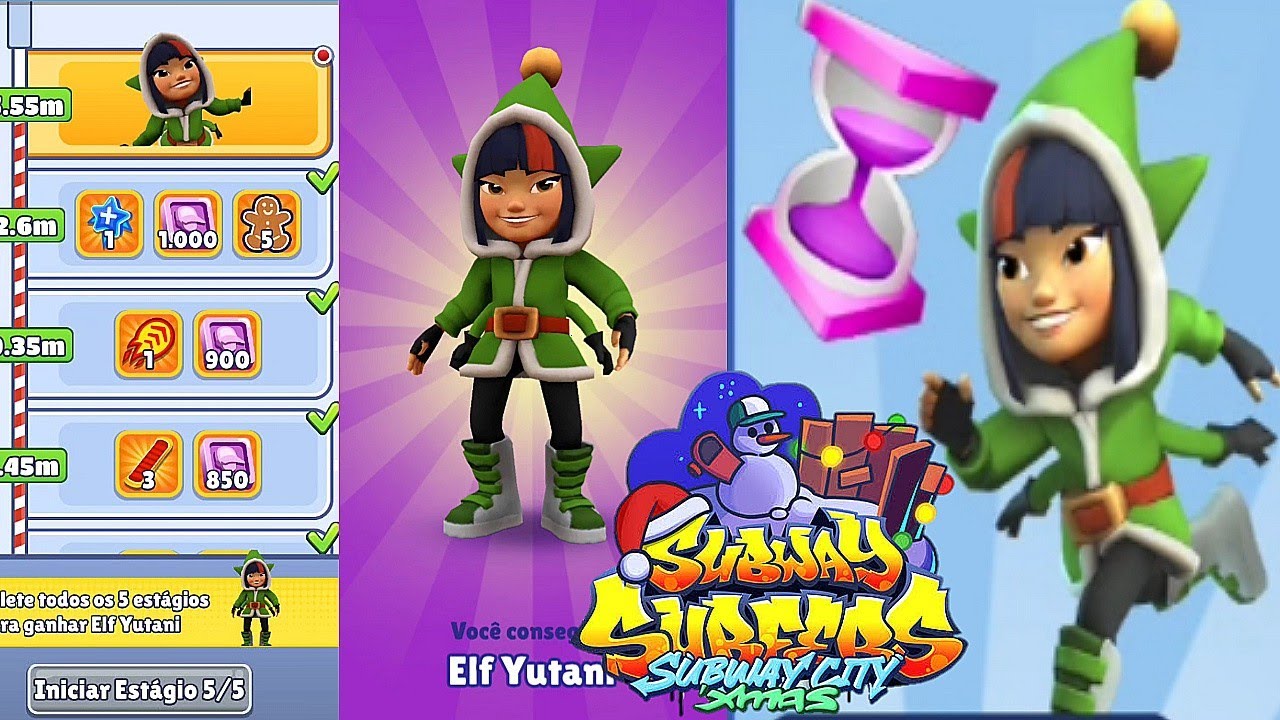 Subway Surfers X-Mas Elf Tricky vs Elf Yutani Gameplay Android ios 