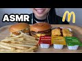 ASMR McDonald's JUNIOR CHICKEN & MCDOUBLE BURGER, FRIES, & NUGGETS Mukbang *EATING SOUNDS NO TALKING