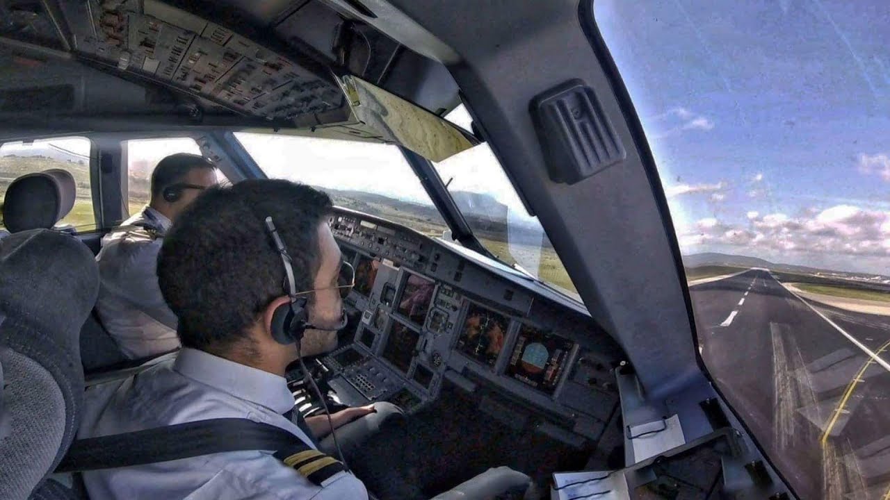 Airbus A320 Cockpit Takeoff From London Heathrow Powerful Cockpit View Cloud Surfing Atc