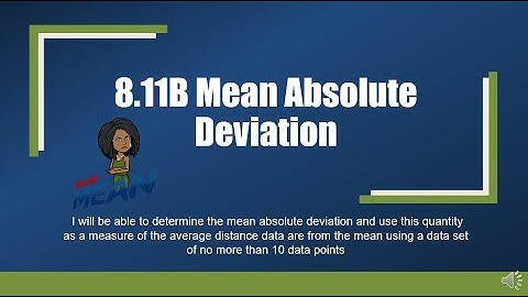 8 11B Mean Absolute Deviation video