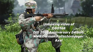 Unboxing video of D80168 DID 20th Anniversary Edition WWII German Fallschirmjager - Axel