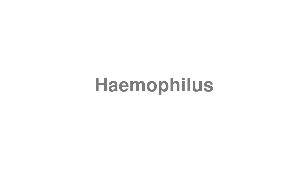 How to Pronounce "Haemophilus"