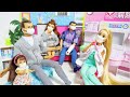 Barbie doll Snow white Family Morning Routine. Virus shock story . Life in a Dreamhouse.
