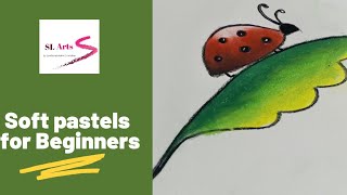 Soft pastels for beginners / easy ladybug drawing - SL arts screenshot 2