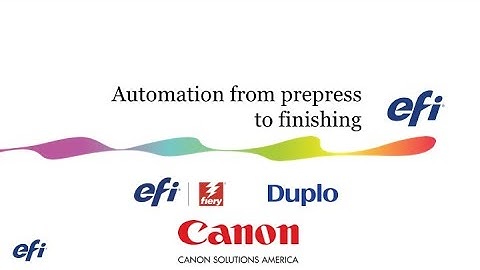 EFI Fiery JobFlow with Canon and Duplo Integration