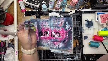 Scrap FX DT Project "Threads" Using Transparency to create an art journal mixed media page
