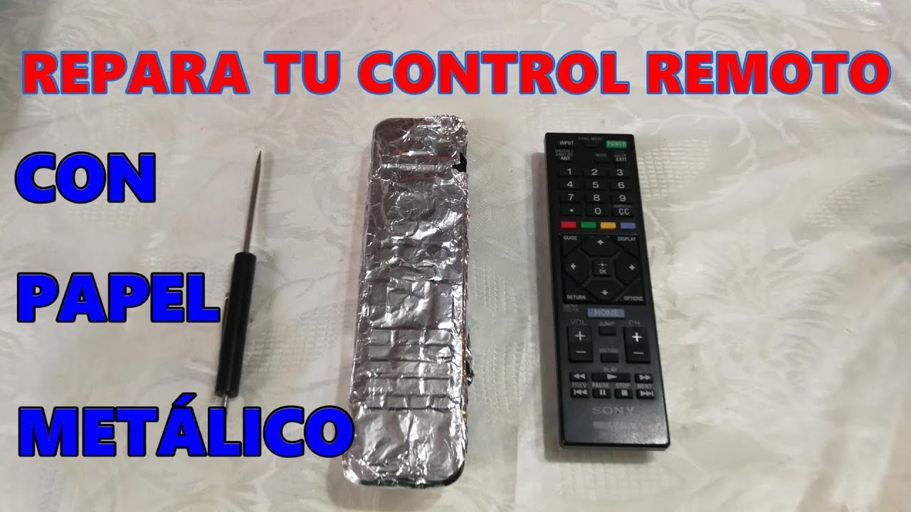 ✓ COMO REPARAR TU CONTROL REMOTO DEL TV CON PAPEL METALICO - Muy facil a paso - YouTube
