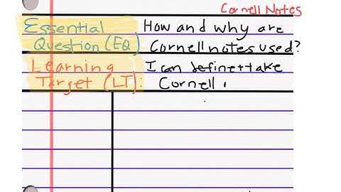 Cornell notes intro video
