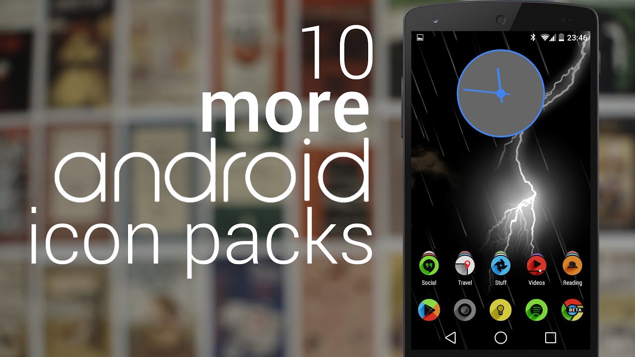 10 More Awesome Android Icon Packs | 2014 - YouTube