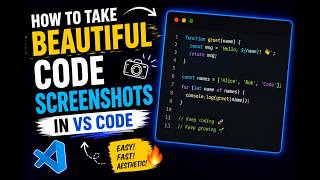 💻📸 How to Take Code Screenshots in Visual Studio Code | ✨ CodeSnap Extension