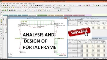 Day 6. analysis and design of portal frame by staad pro v8i software