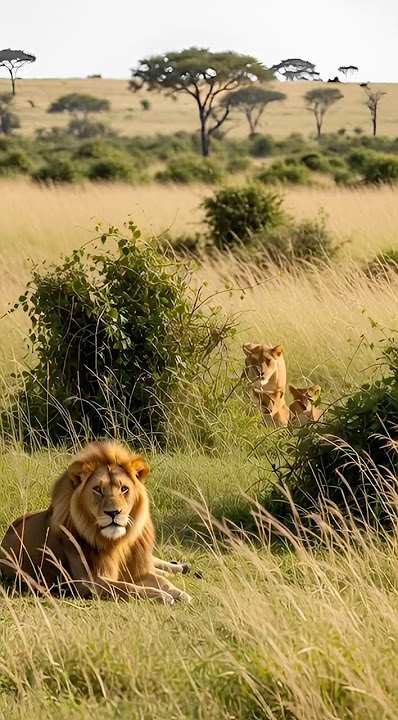 “When dad was just trying to relax… RUN! 😂🦁”#lion #family #funnywildlife