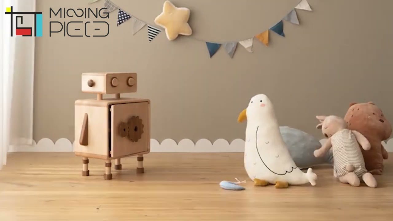 Wooden Robot Storage Cabinet