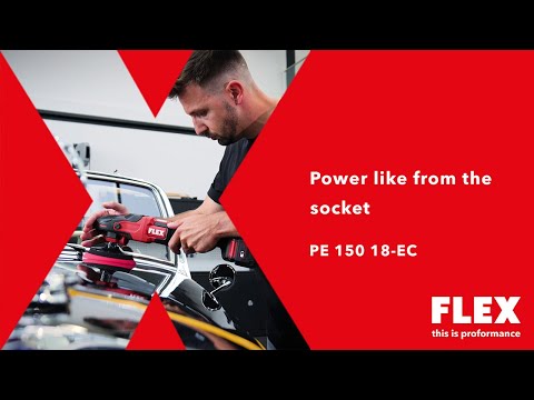 Акумуляторна роторна полірувальна машина FLEX 18 В PE 150 18-EC SET, відео 1