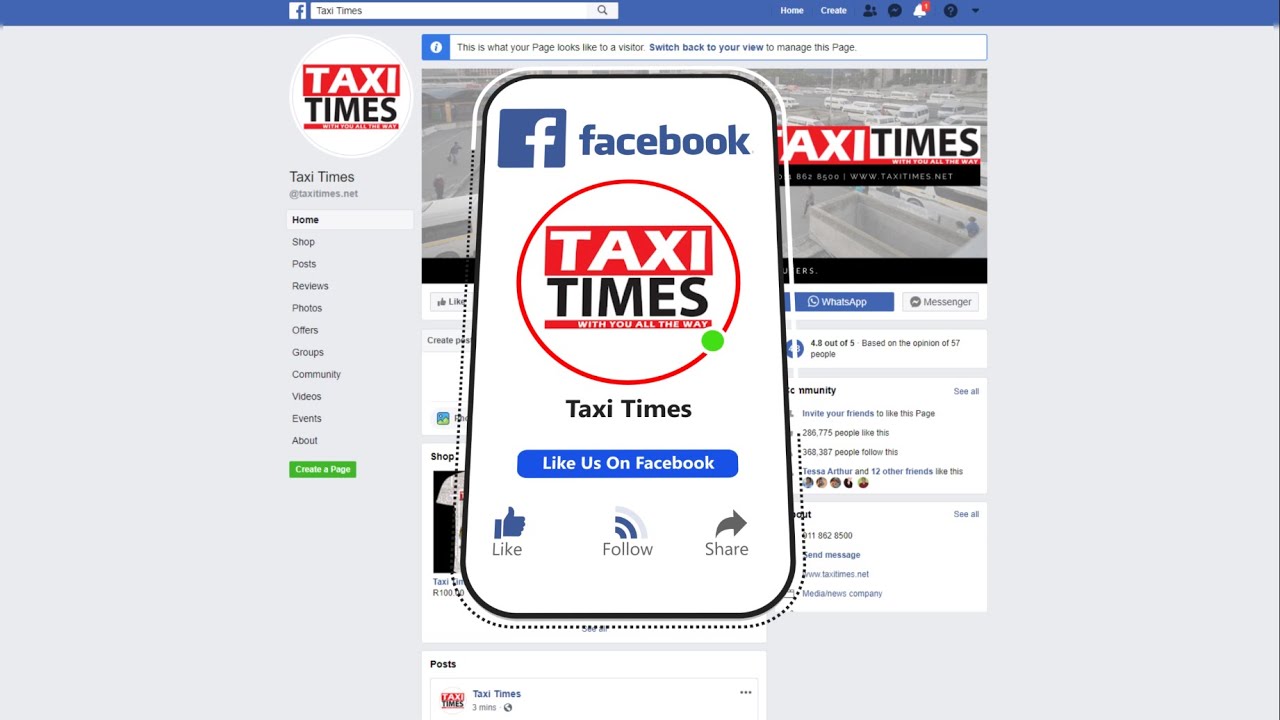 Taxi Times Facebook: An entertaining and highly active social network