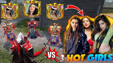 🔥Challenged 3 Cute Pro Toxic Girls for 1V3 TDM😈🥵|SAMSUNG,A3,A5,A6,A7,J2,J5,J7,S5,S7,S9,A10,A20