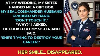 My Sister Showed Up With a Gift Box at My Wedding—My SEAL Commander Husband Immediately Said,...