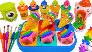 Satisfying Video | How to make Kinetic Sand Ice Cream mixing Star & Cutting ASMR | Kinetic Sand ASMR