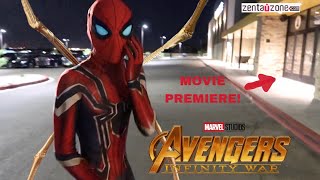 REAL LIFE INFINITY WAR SPIDER-MAN SUIT! (REVIEW) *PLUS MOVIE PREMIERE*