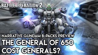Gundam Battle Operation 2 Narrative Gundam B-Packs Sneak Preview! The General of 650 Generals?