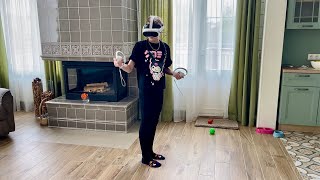 ВЛОГ На даче / Гуляем / Бокс в VR шлеме 10.05.24