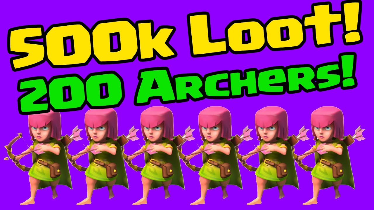 500k LOOT ALL ARCHERS! - Clash with Mickey