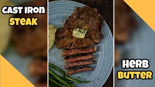 Cast iron herb butter ribeye steak | foodventures