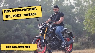 Yamaha MT15 2024 EMI, down-payment, mileage. |User Review|