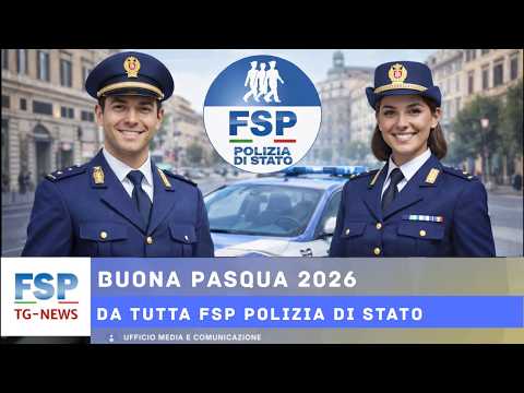 Video FSP TG-NEWS 4 aprile 2026 Buona Pasqua 2026 da tutta FSP Polizia di Stato.