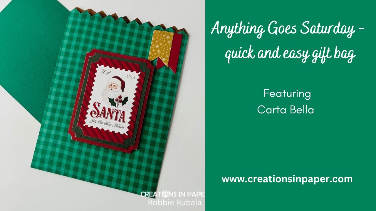 Anything Goes Saturday - quick and easy treat bag - YouTube