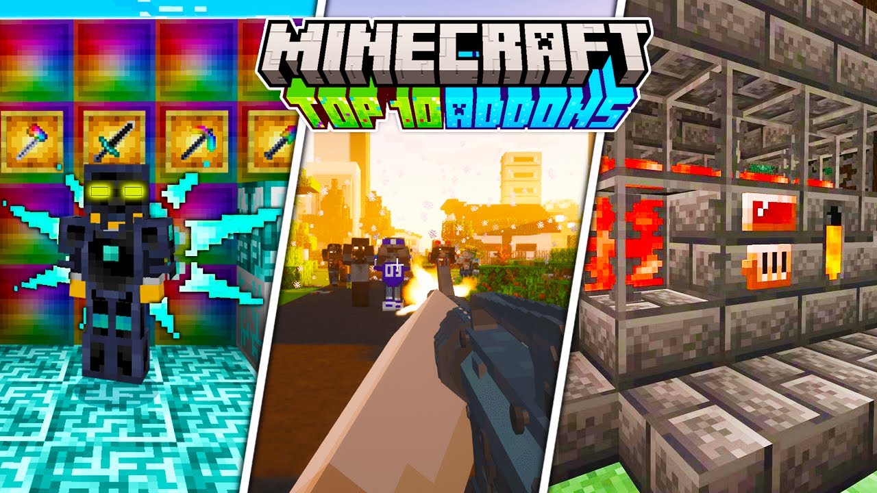 🔥TOP 10 MELHORES ADDONS PARA SURVIVAL! MINECRAFT BEDROCK 1.20+ - YouTube
