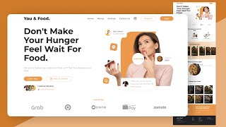 Design a Fast Food Delivery Service Landing Page | HTML, CSS & Vanilla JS Tutorial