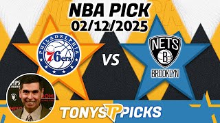 Philadelphia 76ers vs Brooklyn Nets Pick 2/12/25 NBA Pick Prediction