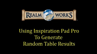 Using Inspiration Pad Pro To Generate Random Table Results screenshot 1
