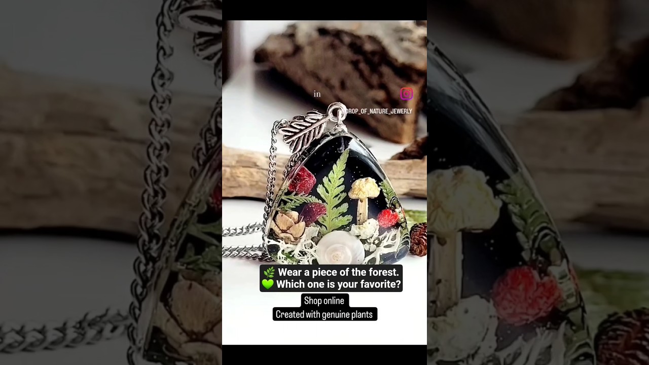 "Making Real Forest Mushroom Necklaces | Handmade Nature Jewelry" 